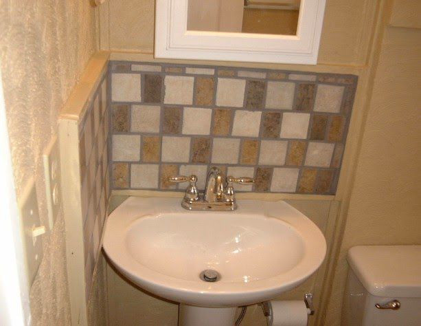 Bathroom Sink Backsplash Ideas
 pedestal sink backsplash ideas