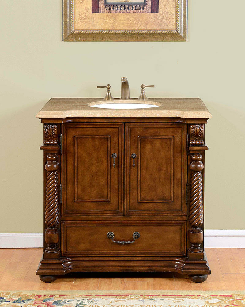 Bathroom Vanity 36
 36 inch Travertine Top Single Sink Bathroom Vanity Cabinet