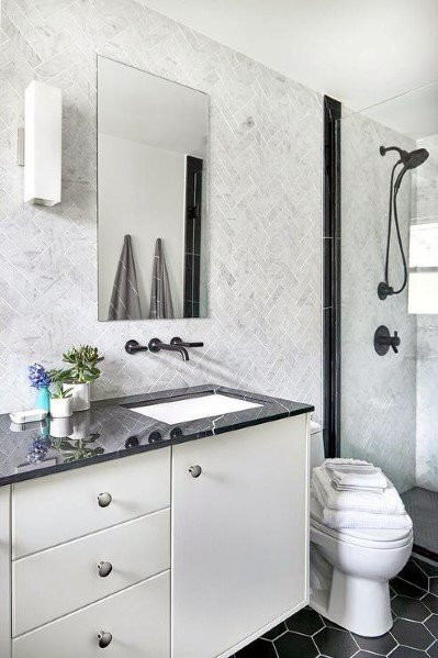 Bathroom Vanity Backsplash
 Top 70 Best Bathroom Backsplash Ideas Sink Wall Designs