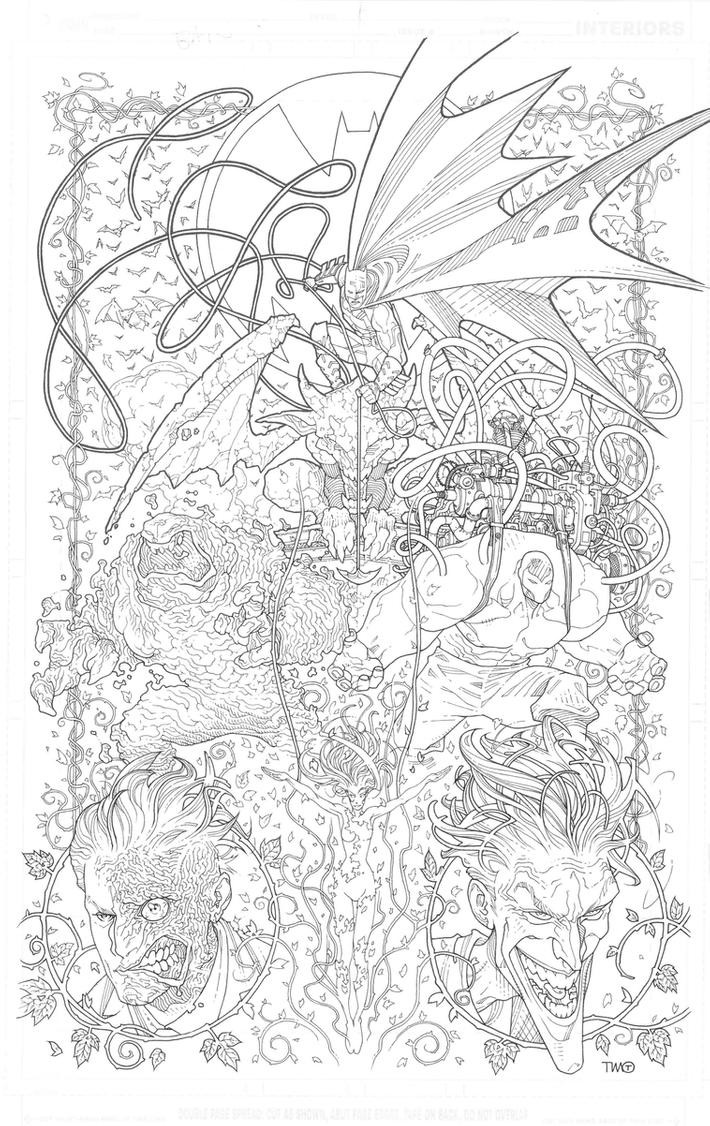 Batman Coloring Pages For Adults
 BATMAN adult coloring book cover by timothygreenII on