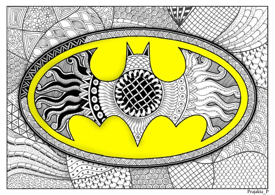 Batman Coloring Pages For Adults
 Adult coloring page Batman coloring page superhero adult
