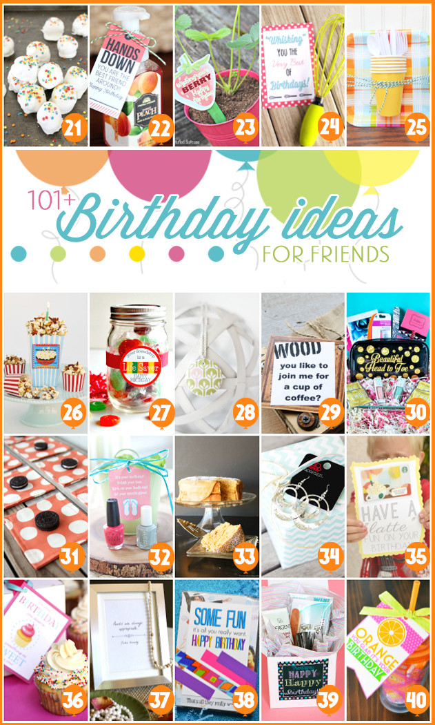 Bday Gift Ideas For Best Friend
 101 Creative & Inexpensive Birthday Gift Ideas