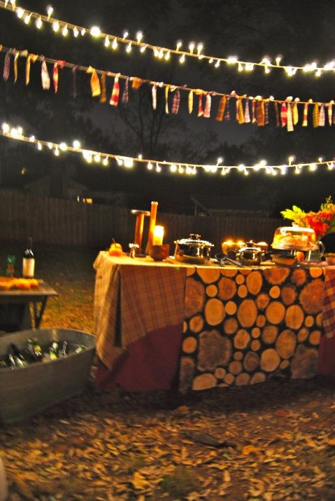 Beach Bonfire Birthday Party Ideas
 Outdoor Fireside Party Tablescape love this for a fall