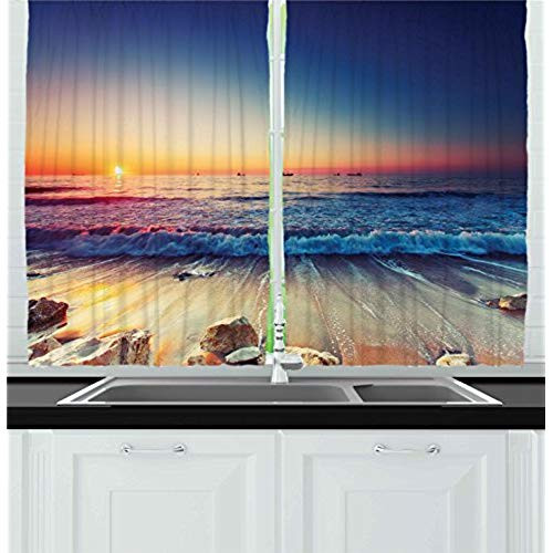Beach Kitchen Curtains
 Beach Curtains for Kitchen Window Amazon
