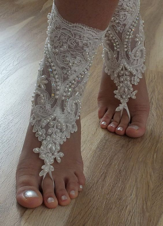 Beach Wedding Barefoot Sandals
 Barefoot Wedding Sandal Inspiration for 2017 Hot