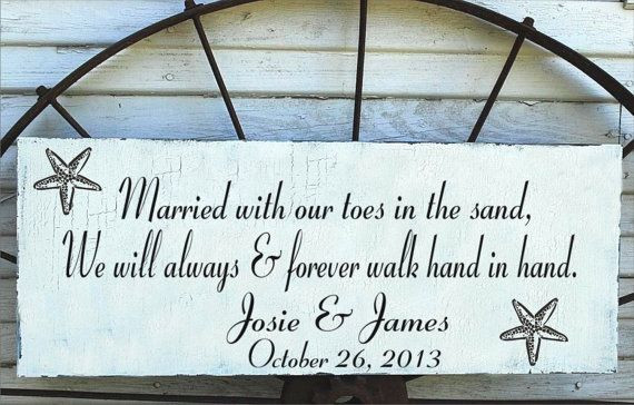 Beach Wedding Quotes
 Wedding Quotes Beach Wedding Signs MARRIED in the Sand