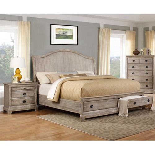 Bedroom Sets With Storage
 Edelmar Storage Bedroom Set Rustic White Oak