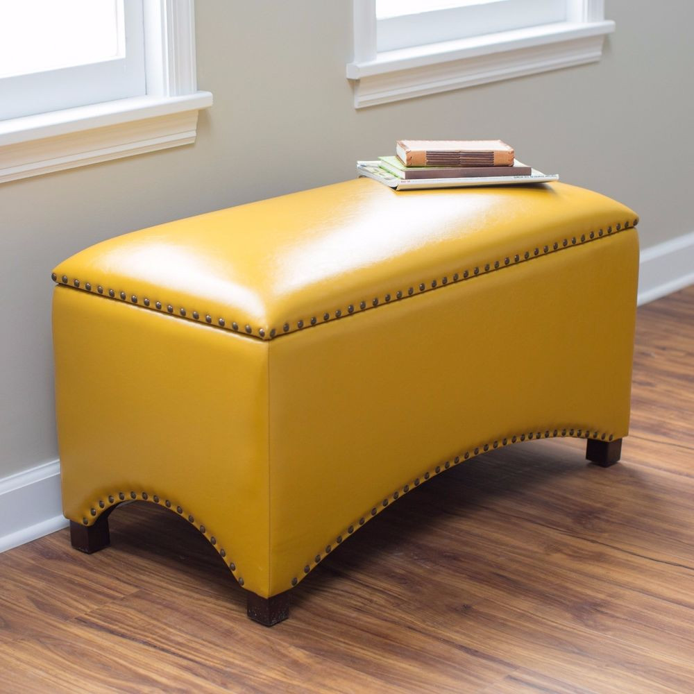 Bedroom Storage Ottoman
 Leather Storage Bench Seat Bedroom Ottoman Upholstered