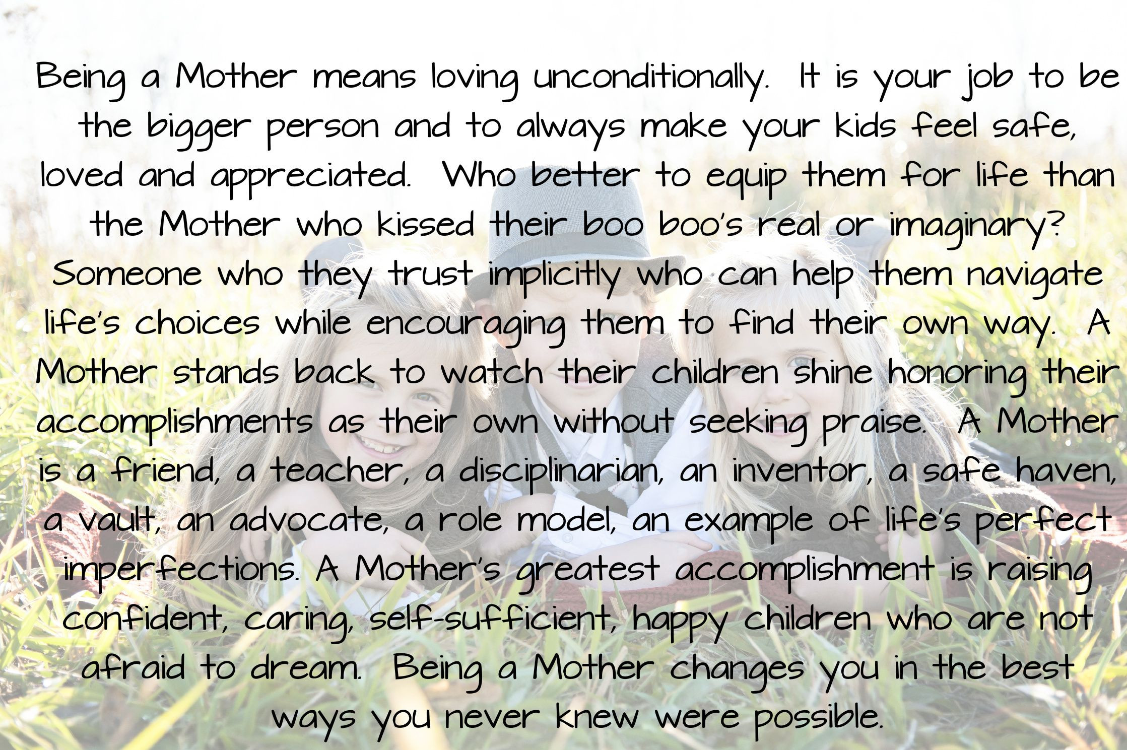 Being A Mother Quotes
 Quotes Being A Mom Means QuotesGram