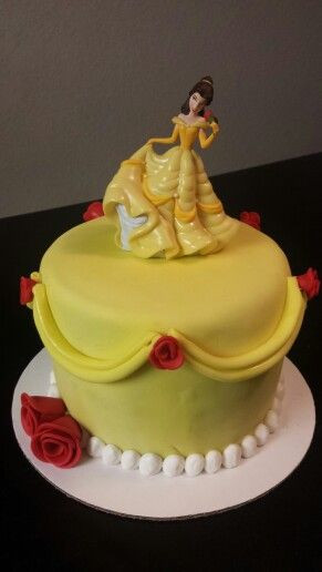 Belle Birthday Cake
 332 best Disney s Beauty and the Beast Cakes images on