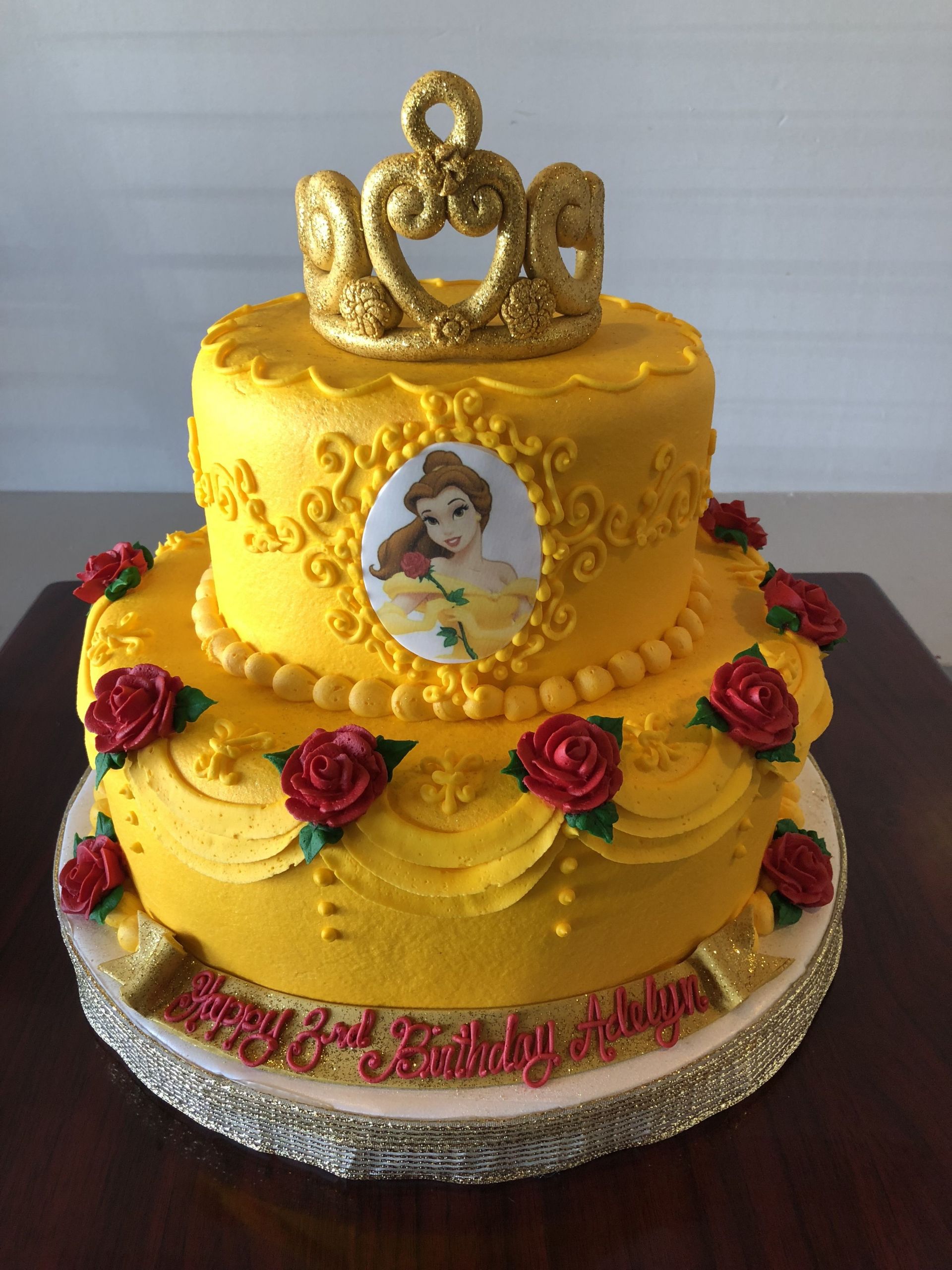 Belle Birthday Cake
 Disney Belle Cake Adrienne & Co