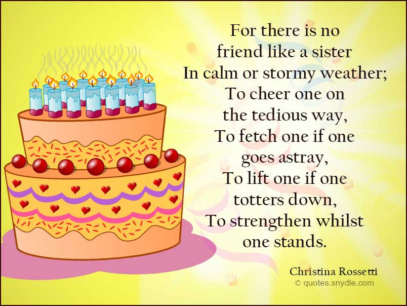 Best Birthday Quotes For Sister
 Birthday Quotes for Sister – Quotes and Sayings
