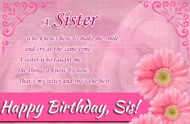Best Birthday Quotes For Sister
 Inspirational Quotes For Sisters Birthday QuotesGram