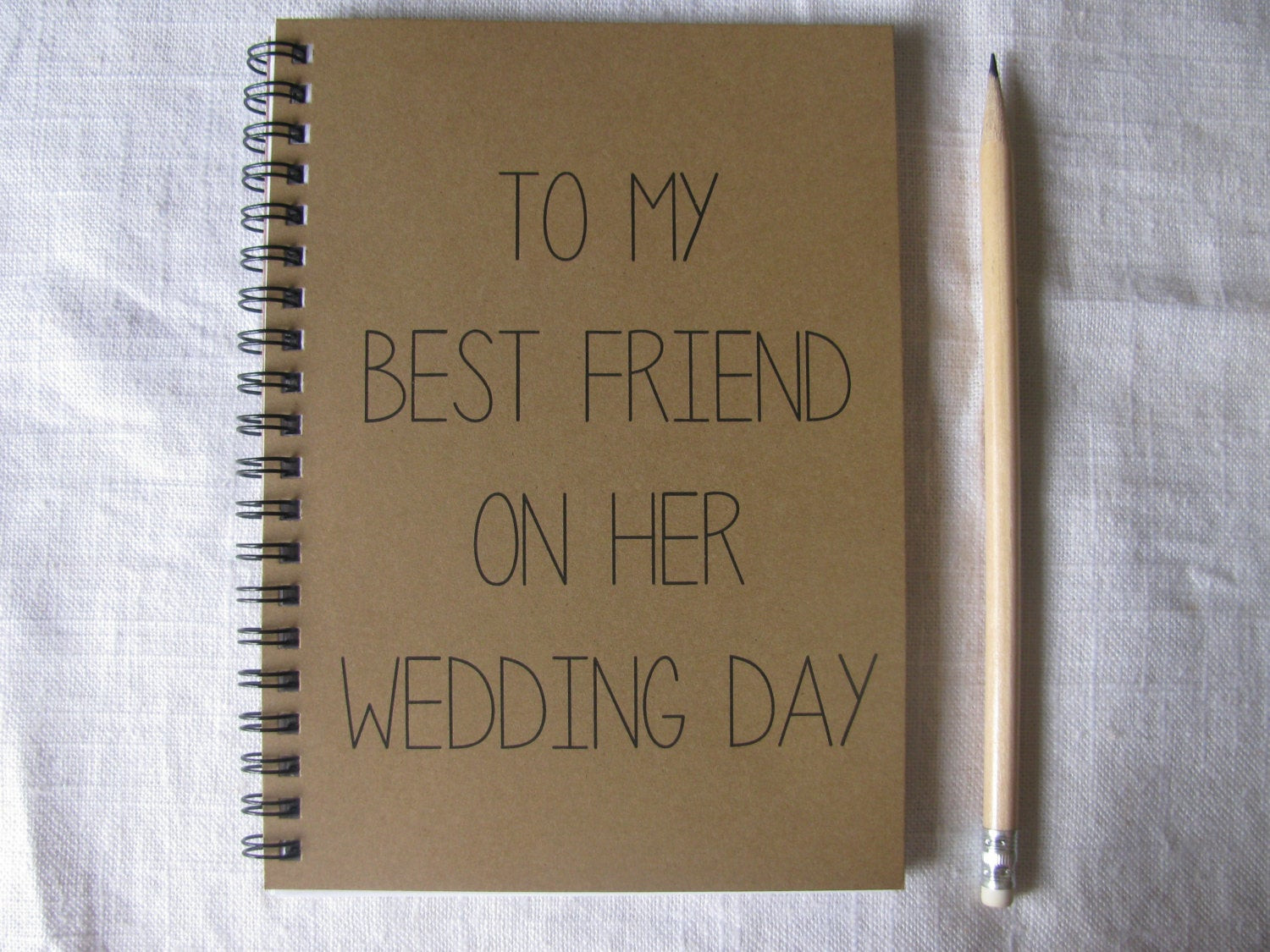 Best Friend Wedding Gift
 To My Best Friend on her Wedding Day 5 x 7 by JournalingJane