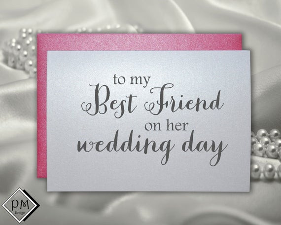 Best Friend Wedding Gift
 Wedding card to best friend bridal shower cards by PicmatCards
