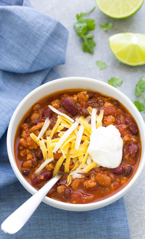 Best Healthy Turkey Chili Recipe
 Healthy Turkey Chili Recipe Stove Top Slow Cooker or