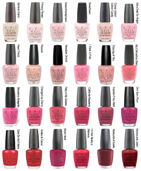 Best Opi Nail Colors
 OPI polish color options Strawberry Margarita is my fave