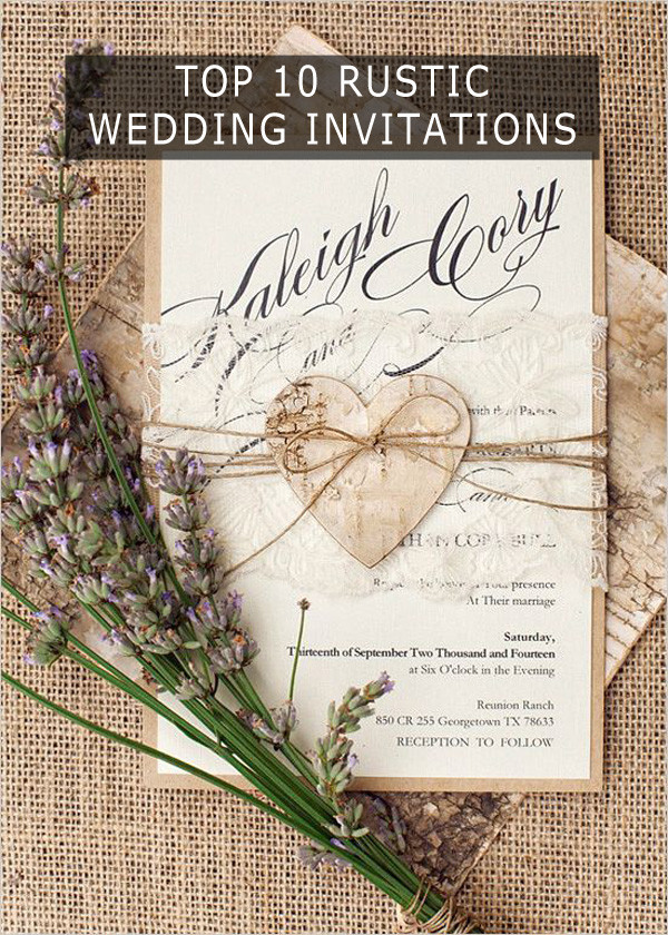 Best Wedding Invitations
 Rustic Wedding Invitation Cards