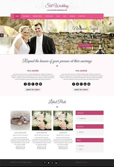 Best Wedding Website Themes
 Free Wedding WordPress Theme for wedding websites