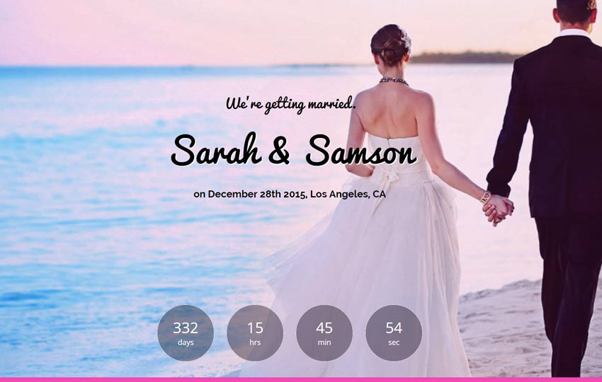 Best Wedding Website Themes
 Wedding Website Template Free Download WebThemez