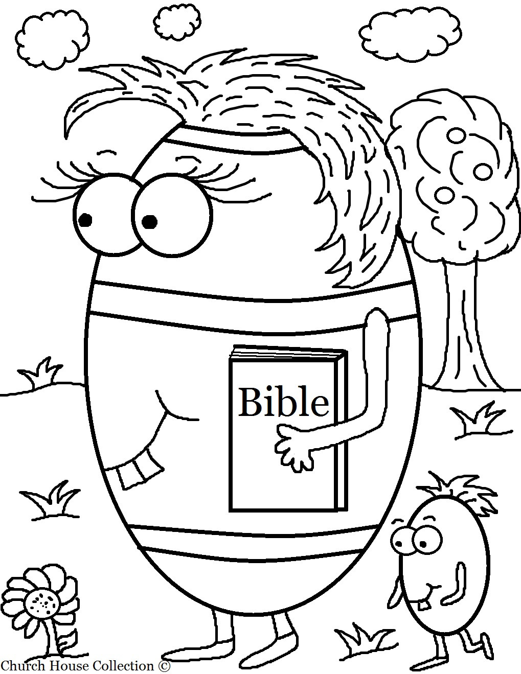 Bible Coloring Sheets For Kids
 Church House Collection Blog Free Easter Egg Carrying Her