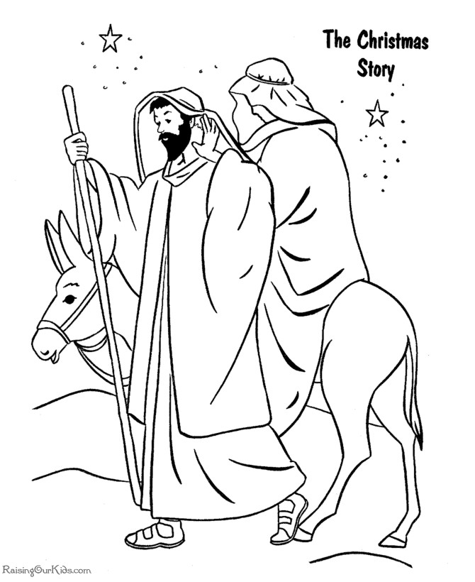 Bible Coloring Sheets For Kids
 Christian coloring pages The Christmas Story Printable