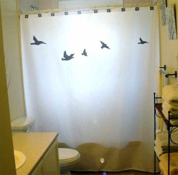 Bird Bathroom Decor
 Flock of Birds Shower Curtain Bird Bathroom Decor Kids Bath