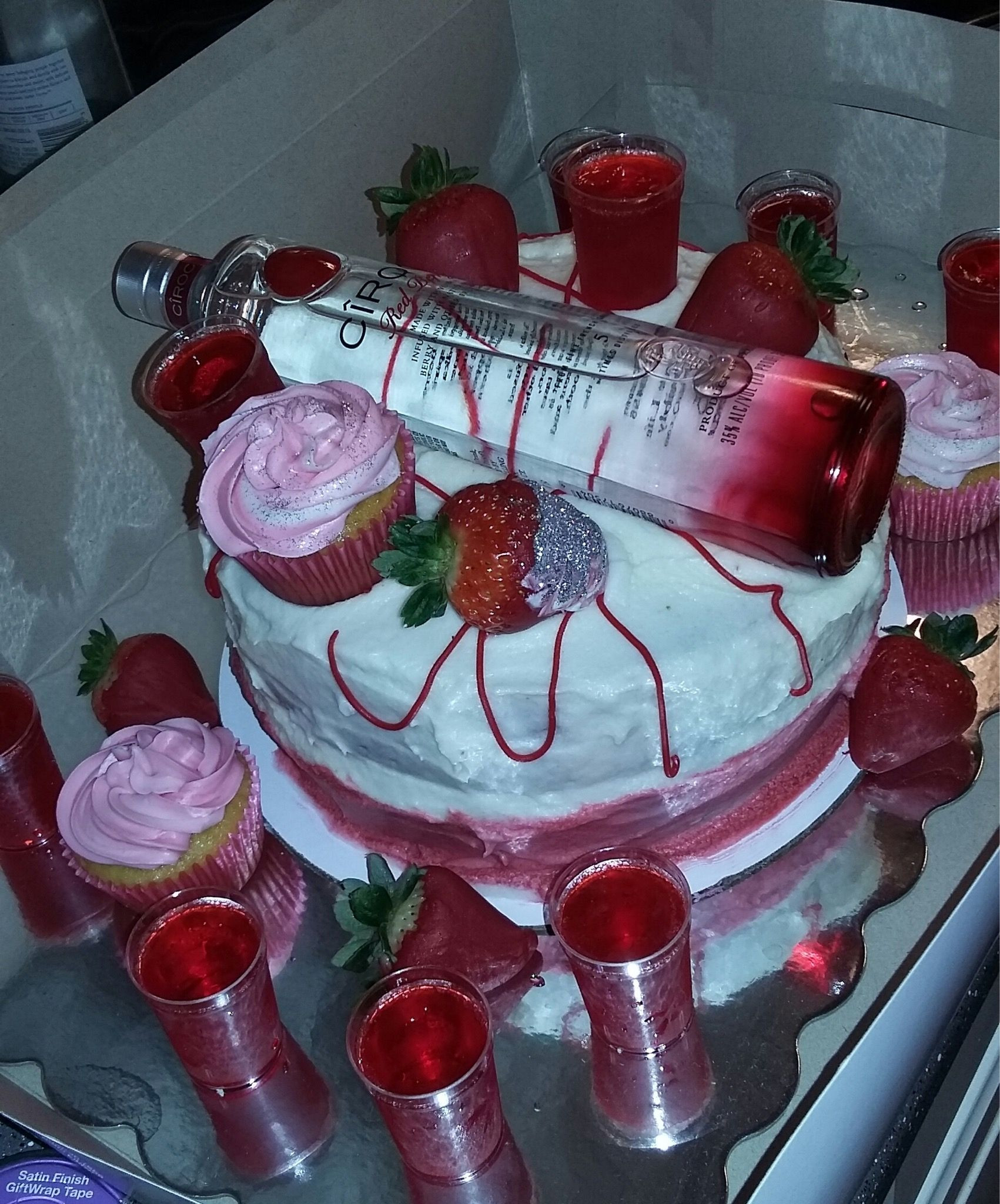 Birthday Cake Liquor
 Ciroc RedBerry Cake creative ideas in 2019
