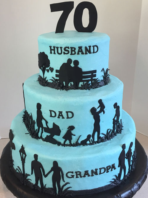 Birthday Cakes For Dad
 Husband Dad Grandpa Silhouette Birthday Cake