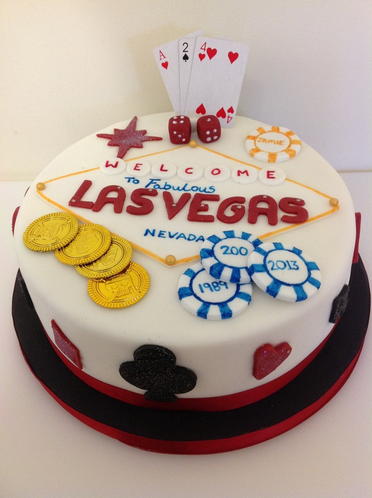 Birthday Cakes Las Vegas
 Vegas birthday cake Gambling chips cards Las Vegas