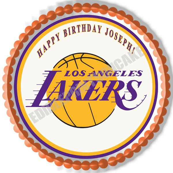 Birthday Cakes Los Angeles
 Los Angeles LA Lakers Edible Cake OR Cupcake Topper