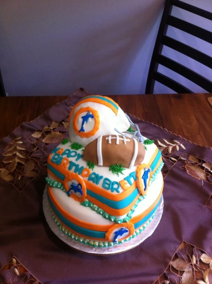 Birthday Cakes Miami
 Miami dolphins birthday cake football cake