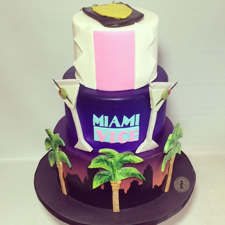 Birthday Cakes Miami
 68 best Miami Vice Party images on Pinterest