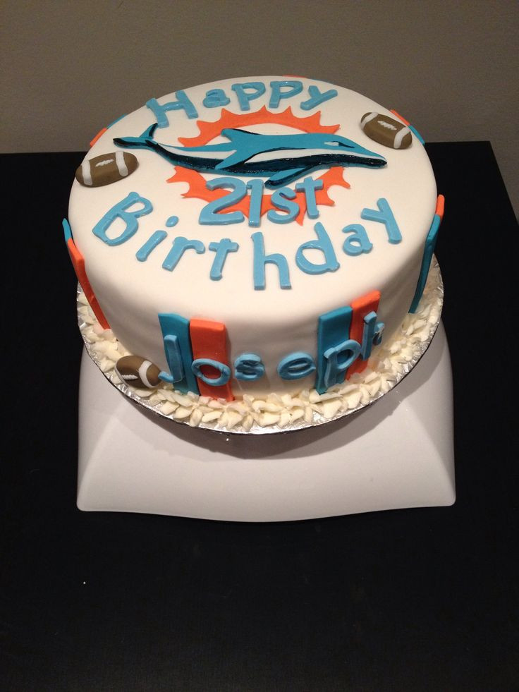 Birthday Cakes Miami
 Miami dolphins birthday cake Birthday Cakes