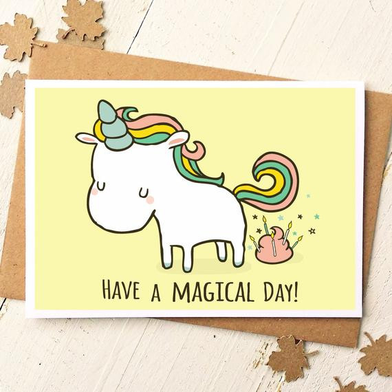 Birthday Card Funny
 Unicorn Card Funny Birthday Card Unicorn Birthday Card