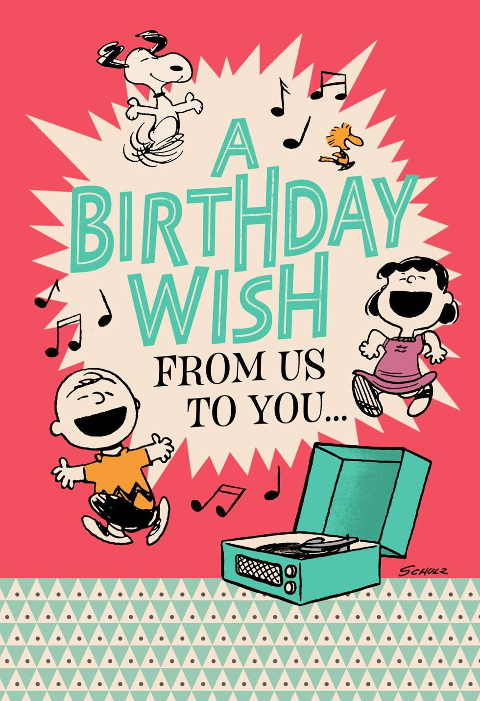 Birthday Card Images
 Peanuts Happiness the Whole Year Through Birthday Card