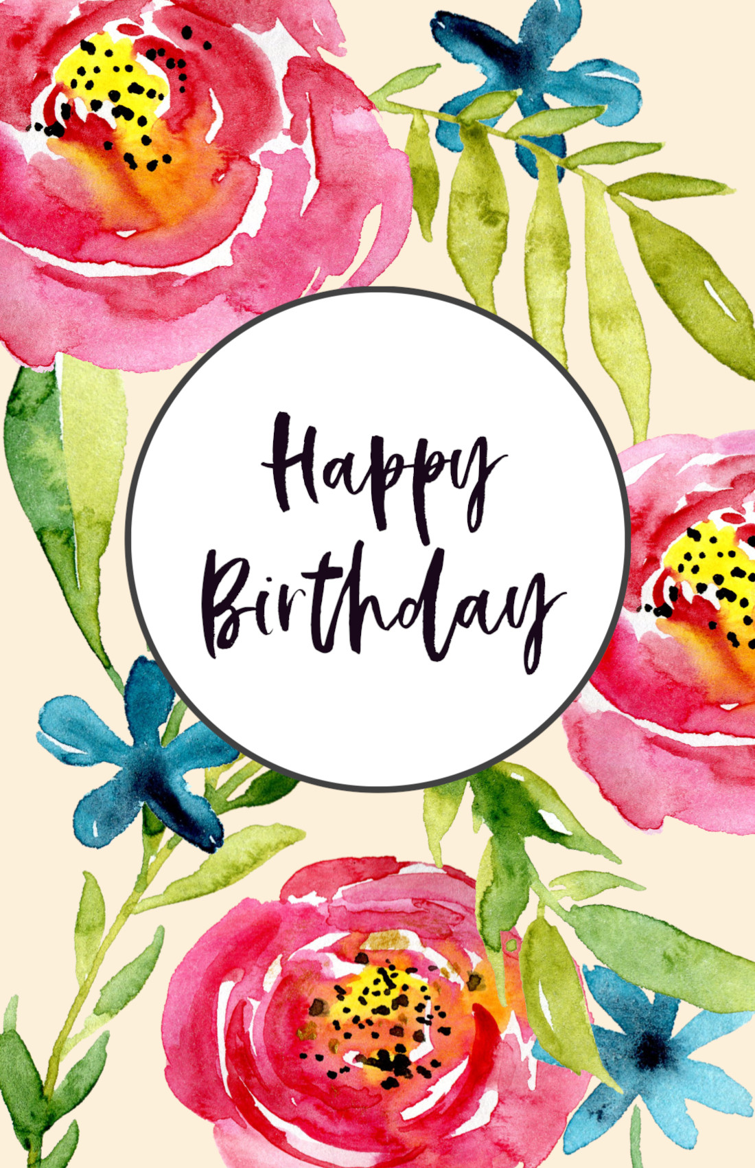 Birthday Card Images
 Free Printable Birthday Cards Paper Trail Design