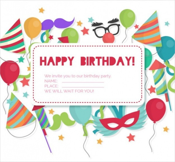 Birthday Card Invitation
 25 Free Printable Birthday Invitations PSD AI Illustrator