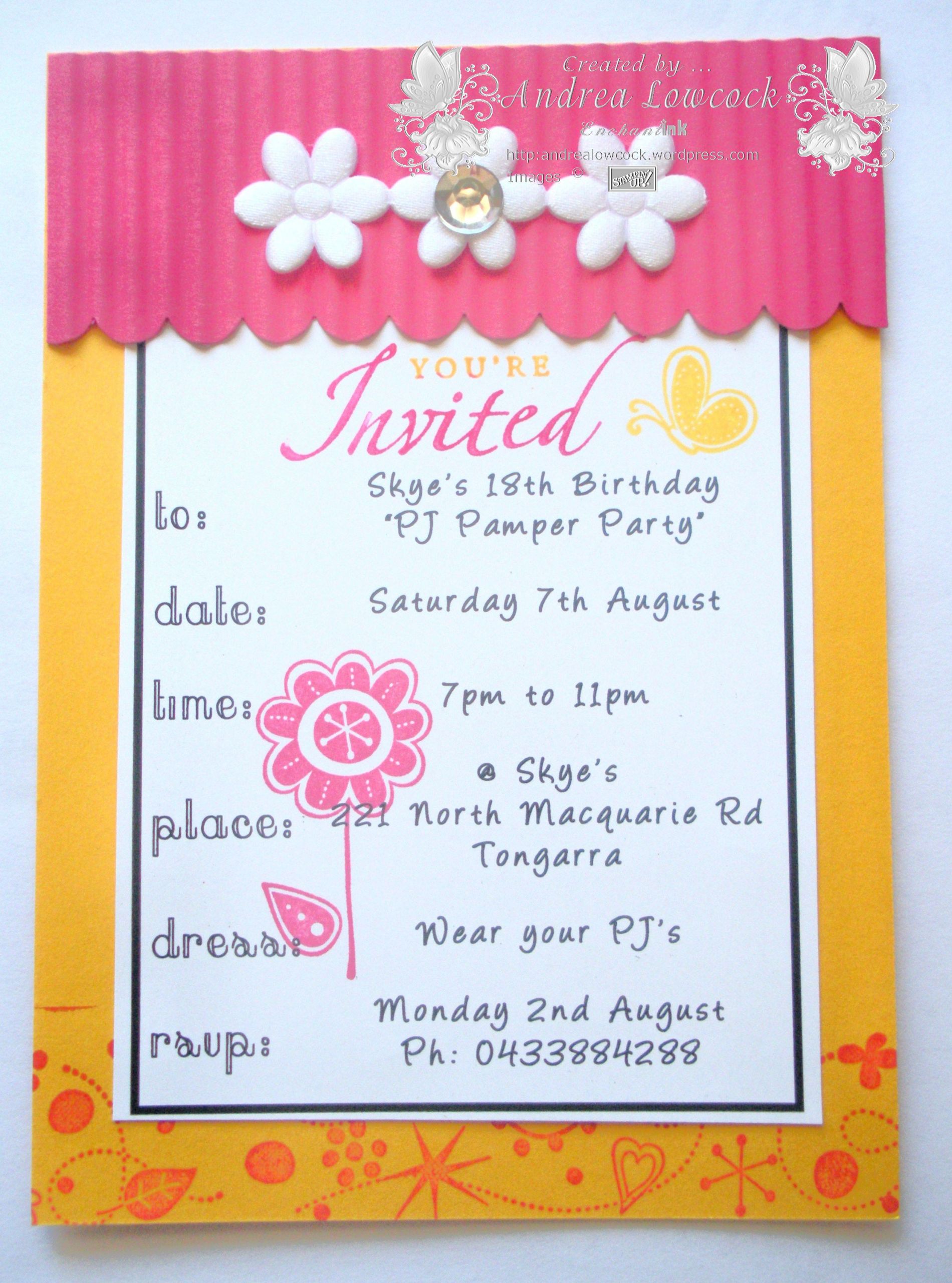 Birthday Card Invitation
 18th Birthday Invitations