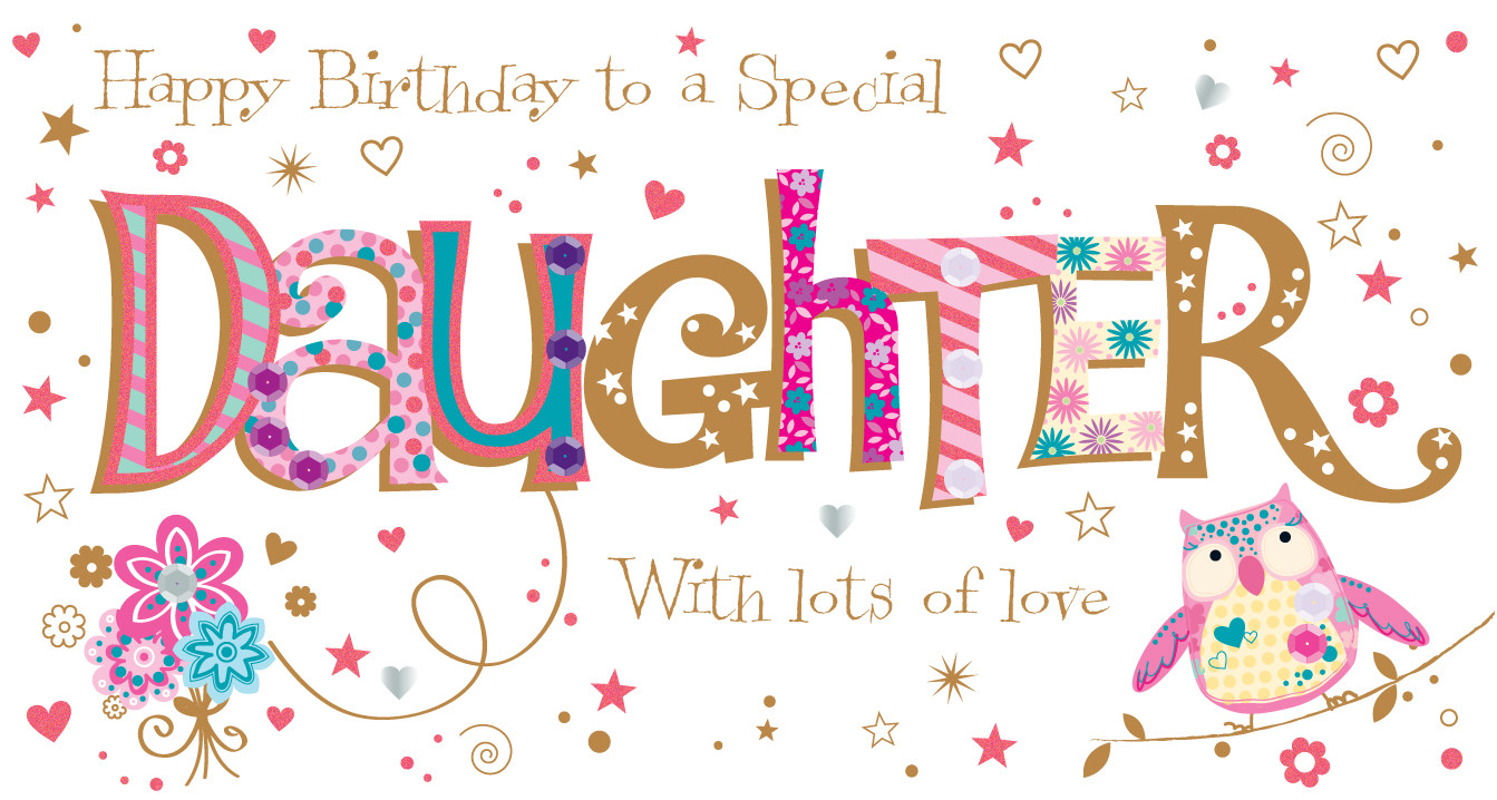 Birthday Cards For Daughters
 Daughter Birthday Handmade Embellished Greeting Card By