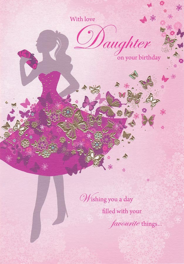 Birthday Cards For Daughters
 Daughter Birthday Card Silhouette Sara Miller CardSpark