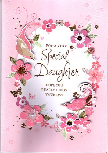 Birthday Cards For Daughters
 For a Very Special Daughter Birthday Embossed Personalised