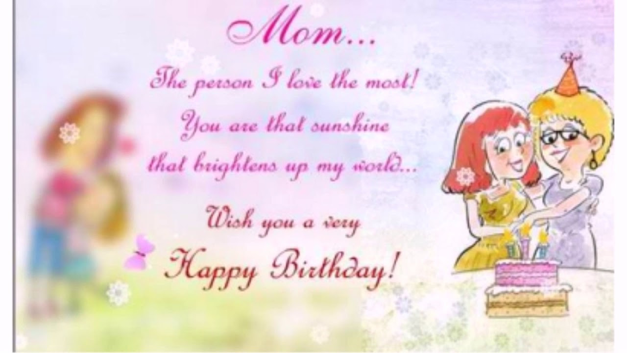 Birthday Cards For Mom From Daughter
 Beautiful Happy Birthday Mom from Daughter Wishes