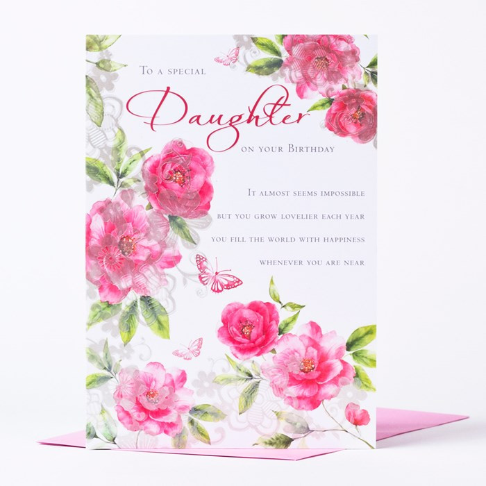 Birthday Cards For Mom From Daughter
 Birthday Card Flowers To A Special Daughter