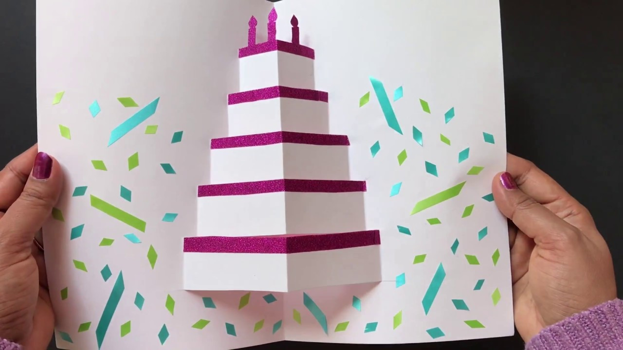 Birthday Cards To Make
 DIY Pop Up Cake Card Easy Birthday Card