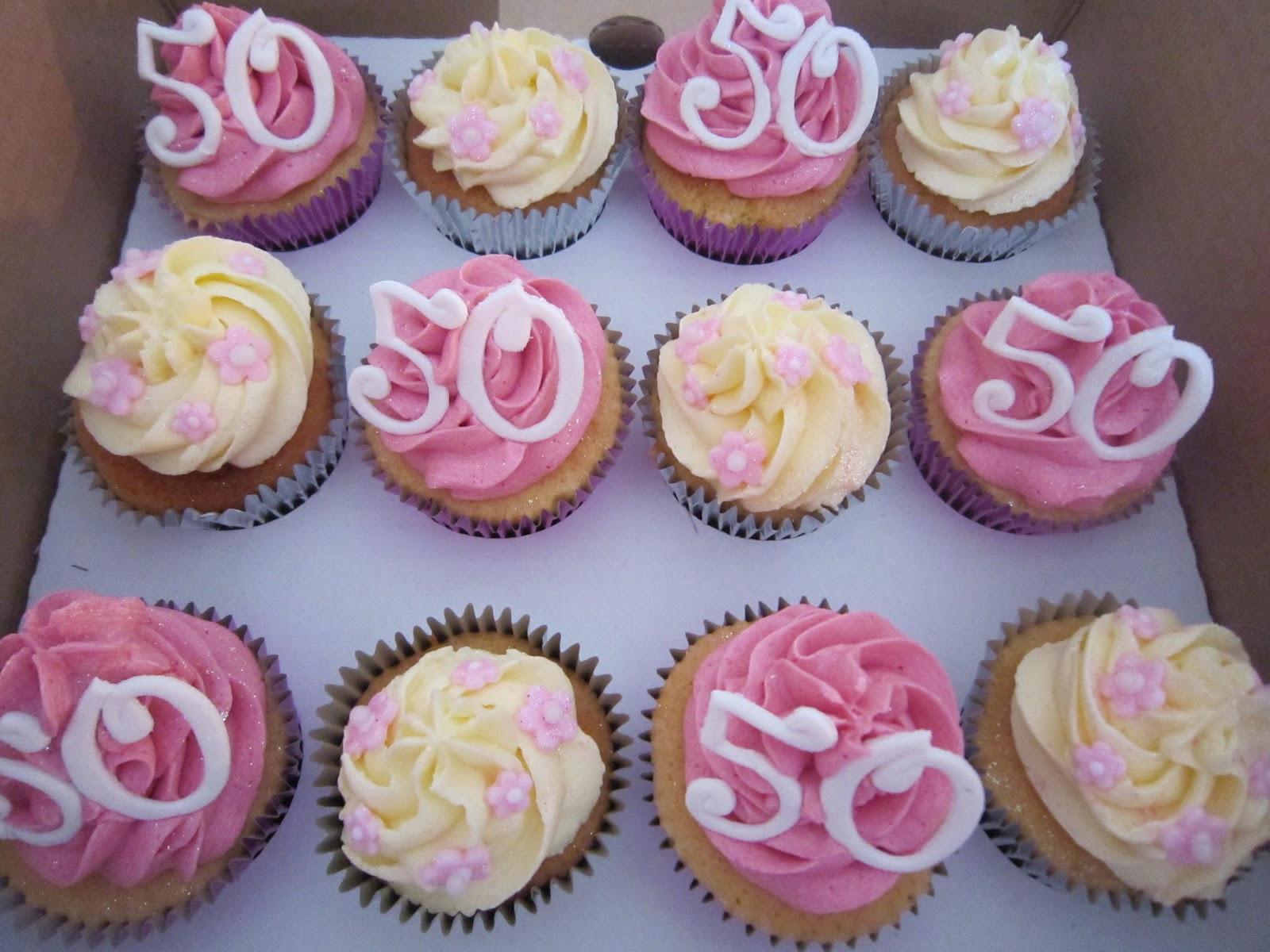 Birthday Cupcake Decorating Ideas
 Cupcakeaholic 50th Birthday Cupcakes