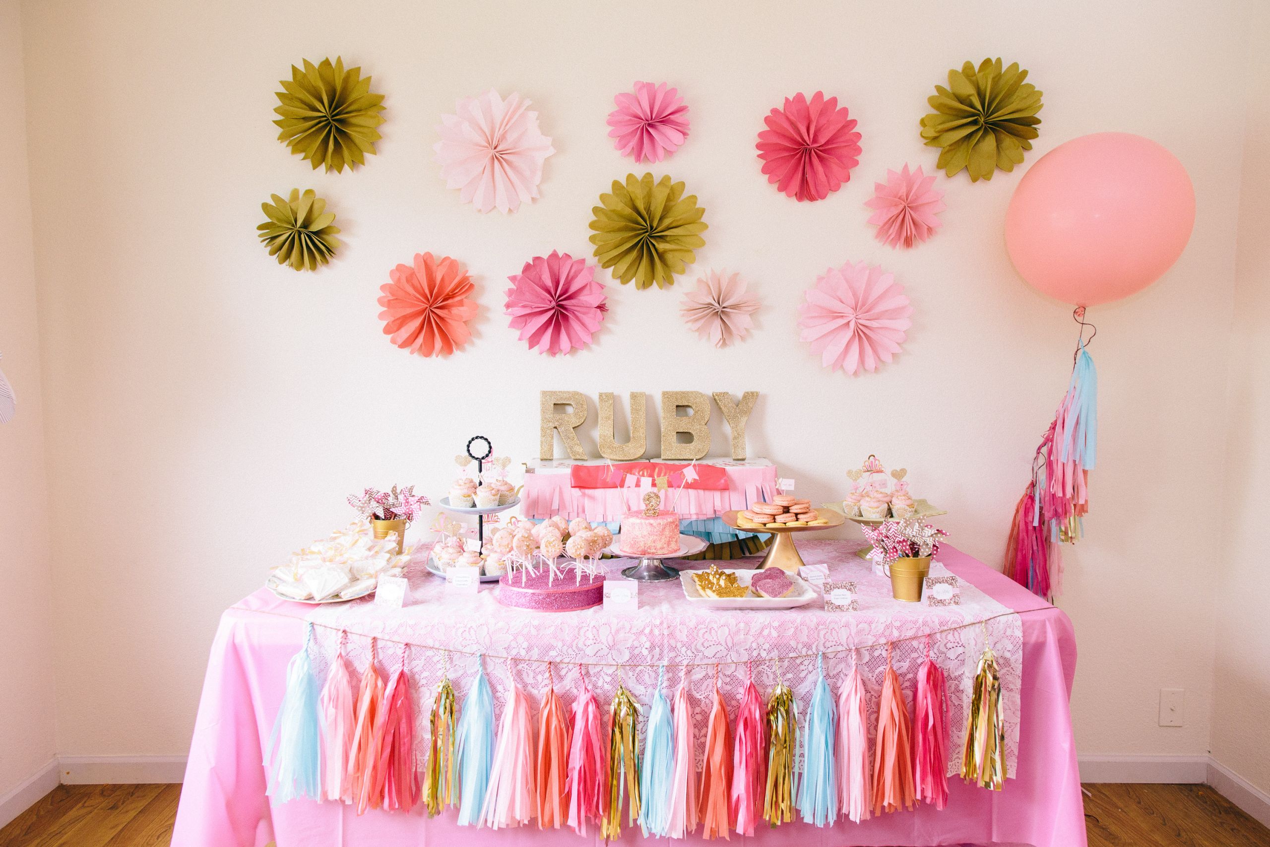 Birthday Decor
 The PARTY That Etsy Built Ruby Mae’s Pink & Gold “Beauty