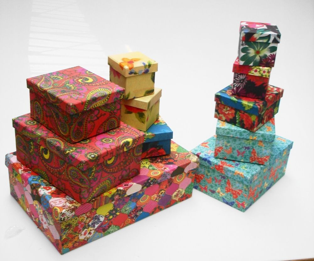 Birthday Gift Boxes
 Recycled Colourful Cardboard Crafts Storage Box Kids