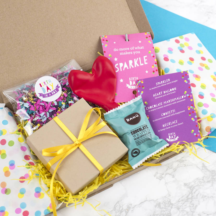 Birthday Gift Boxes
 personalised birthday in a box t box by milly inspired