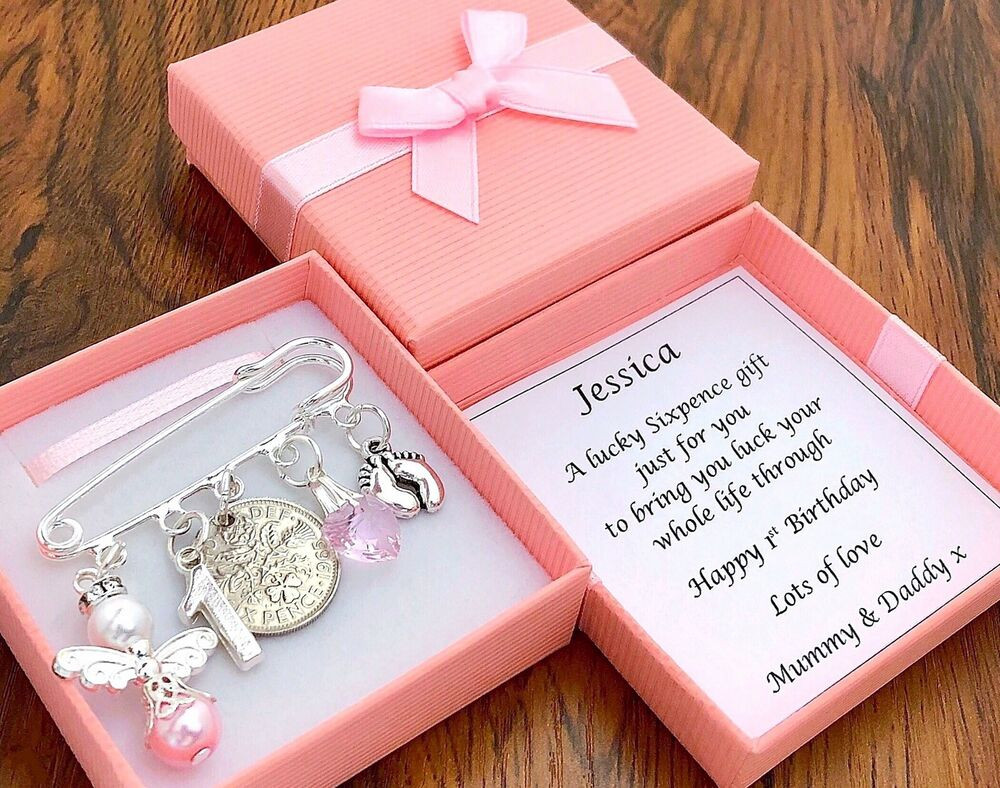 Birthday Gift For Girl
 LUCKY SIXPENCE FIRST 1ST BIRTHDAY GIFT GIRL BOY